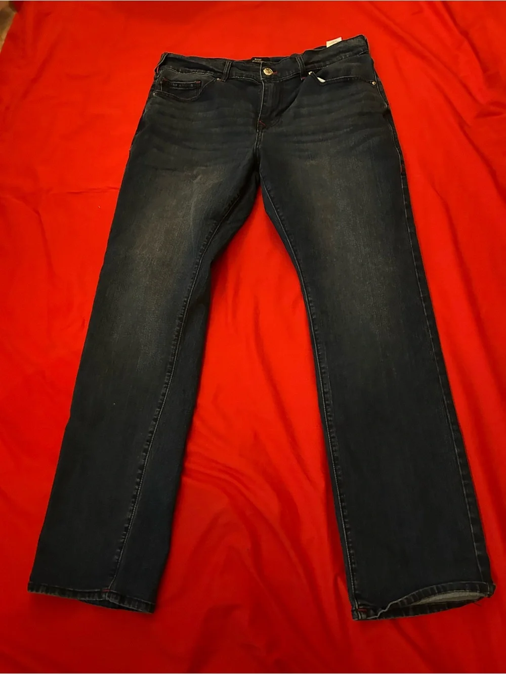 True Religion Men's (Ricky) Jeans in Dark Blue Denim